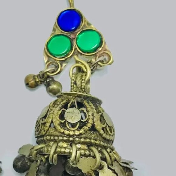 Antique Jhumka Earrings with Traditional Design - Picture 7 of 10